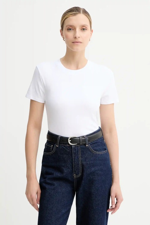 Calvin Klein t-shirt bawełniany damski kolor biały LV044C216G - zdjęcie produktu nr 1