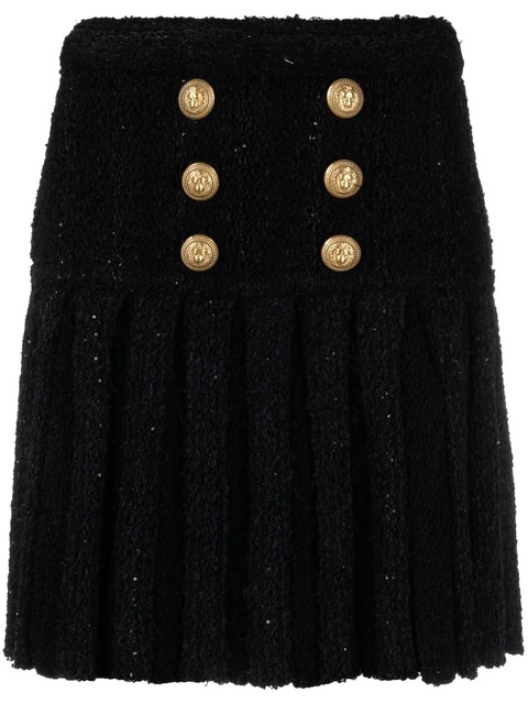 Balmain high-waisted button-detail skirt - Black - zdjęcie produktu nr 1