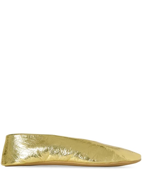 The Row Stella metallic-leather ballet flats - Gold - zdjęcie produktu nr 1