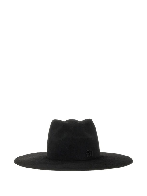 Ruslan Baginskiy logo-detail felt fedora hat - Black - zdjęcie produktu nr 1