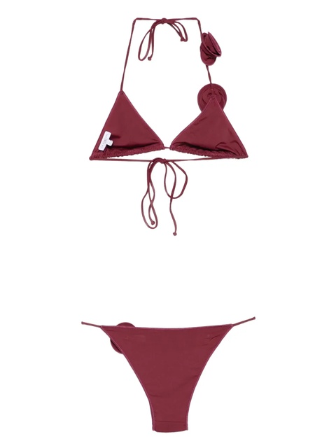 La Reveche Ashar rose-embellished triangle bikini - Red - zdjęcie produktu nr 2