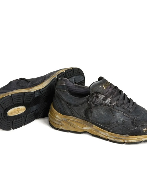 Golden Goose Dad-Star crackle-leather sneakers - Black - zdjęcie produktu nr 2
