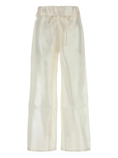 Gimaguas Oahu silk straight-leg trousers - White - zdjęcie produktu nr 1