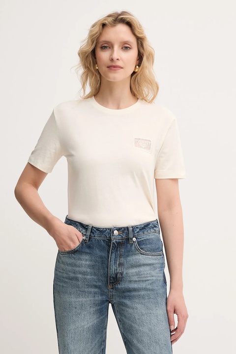 Twinset t-shirt bawełniany damski kolor beżowy 252TP2051 - zdjęcie produktu nr 1
