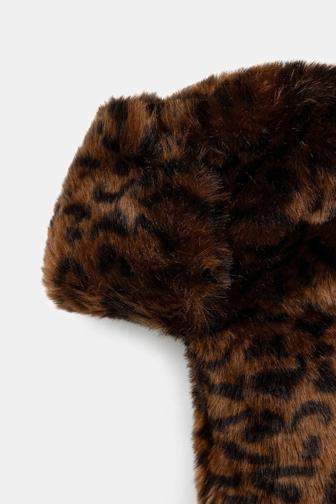Kangol czapka Leopard Trapper kolor brązowy z grubej dzianiny K4266ST.LEOPARD-LEOPARD - zdjęcie produktu nr 2