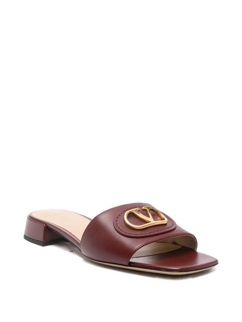 Valentino Garavani 25mm leather V-logo mules - Red - zdjęcie produktu nr 2