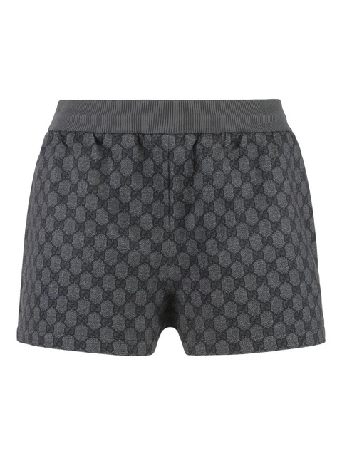 Gucci all over GG print elastic-waist shorts - Grey - zdjęcie produktu nr 1