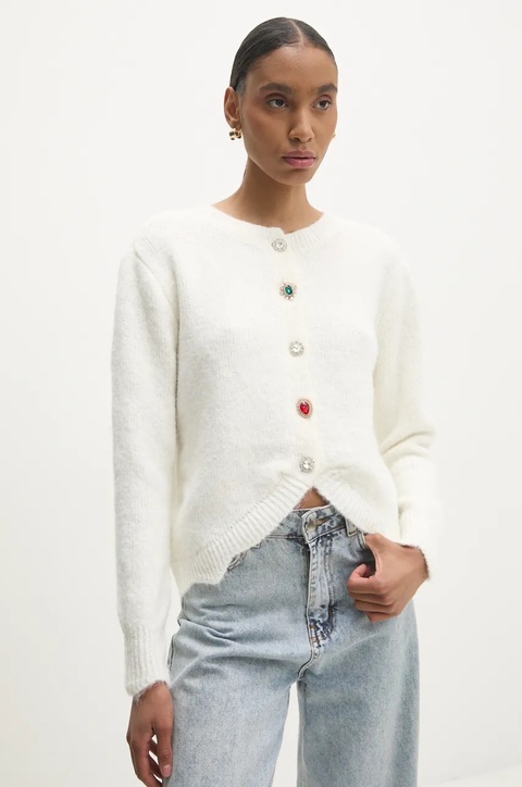 Answear.LAB sweter z wełną damskie kolor biały lekki - zdjęcie produktu nr 1