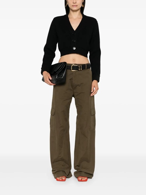 Victoria Beckham V-neck cropped cardigan - Black - zdjęcie produktu nr 2