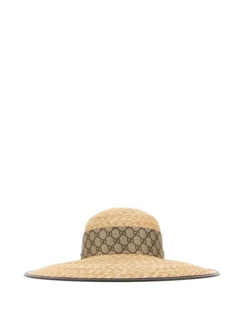 Gucci raffia monogram-ribbon hat - Neutrals - zdjęcie produktu nr 2