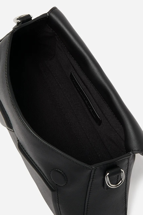 Karl Lagerfeld torebka skórzana kolor czarny A2W30198 - zdjęcie produktu nr 2