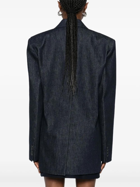 Sportmax double-breasted denim blazer - Blue - zdjęcie produktu nr 2