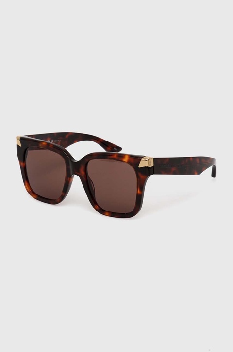 Alexander McQueen okulary przeciwsłoneczne damskie kolor brązowy AM0440S - zdjęcie produktu nr 2