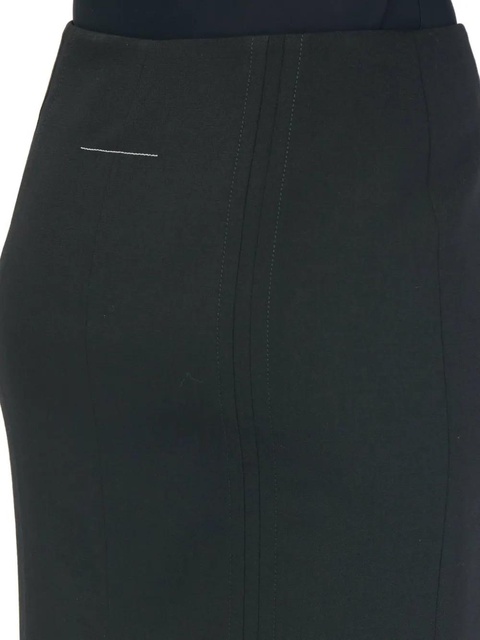 MM6 Maison Margiela back-slit midi skirt - Black - zdjęcie produktu nr 2