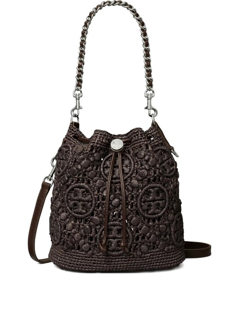 Tory Burch T Monogram bucket bag - Brown - zdjęcie produktu nr 1