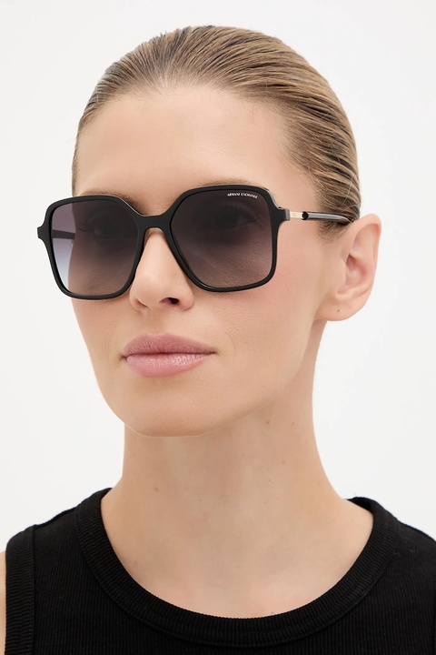 Armani Exchange okulary przeciwsłoneczne damskie kolor czarny 0AX4163S - zdjęcie produktu nr 1