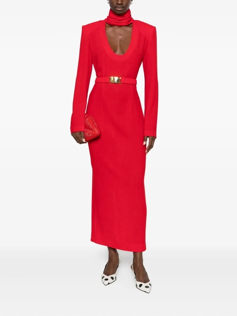 Rowen Rose belted maxi dress - Red - zdjęcie produktu nr 1