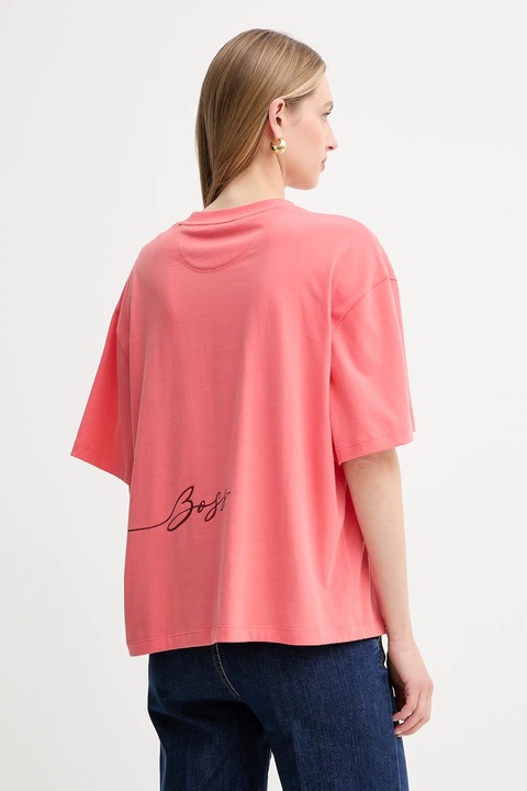 BOSS Orange t-shirt bawełniany damski kolor różowy 50545498 - zdjęcie produktu nr 2