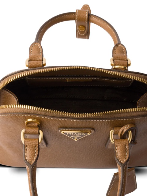 Prada Promenade Saffiano-leather mini tote bag - Brown - zdjęcie produktu nr 1