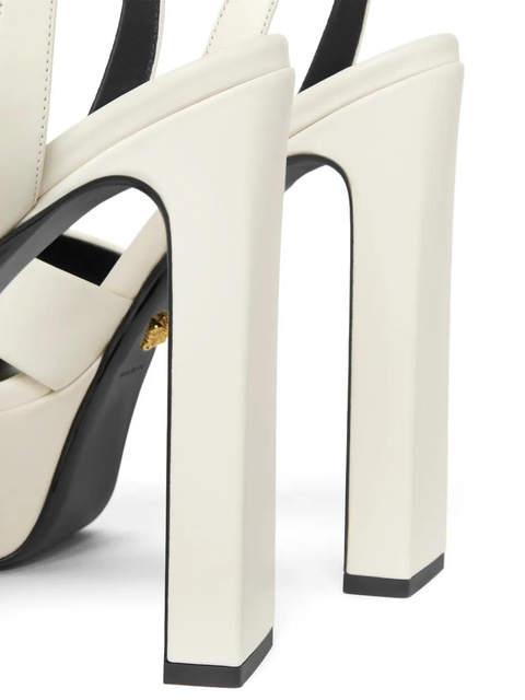 Versace 140mm Medusa leather sandals - Neutrals - zdjęcie produktu nr 1