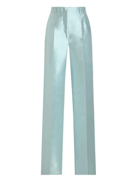 Dolce & Gabbana Shantung silk trousers - Blue - zdjęcie produktu nr 1