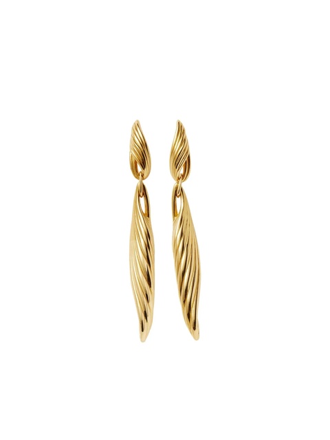 Missoma Wavy ridge drop earrings - Gold - zdjęcie produktu nr 1