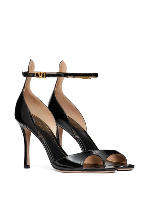 Valentino Garavani Tan-Go 100mm leather sandals - Black - zdjęcie produktu nr 2