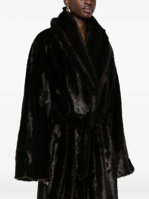 Magda Butrym shawl-lapels belted coat - Brown - zdjęcie produktu nr 2