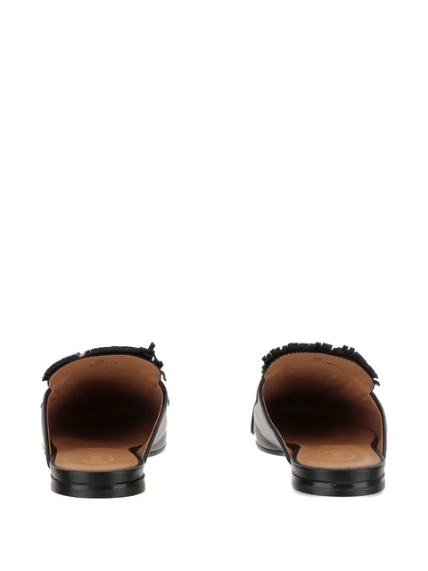 Tod's fringed leather mules - Black - zdjęcie produktu nr 2