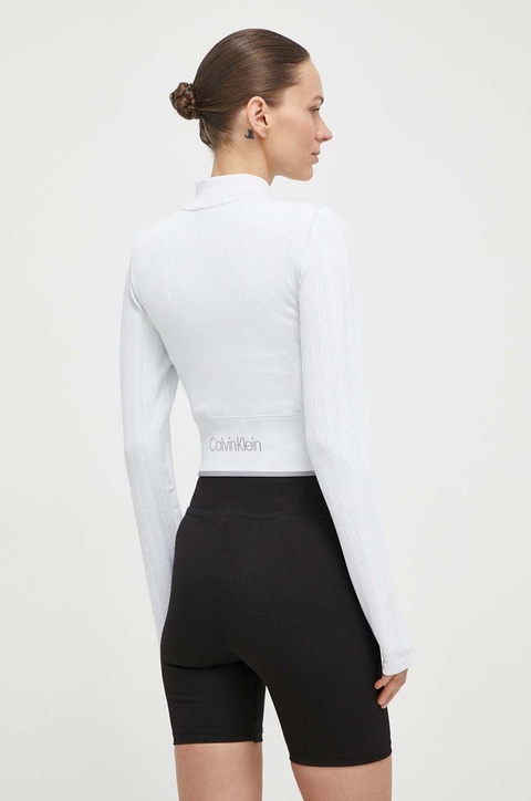 Calvin Klein Performance bluza treningowa kolor biały gładka - zdjęcie produktu nr 2