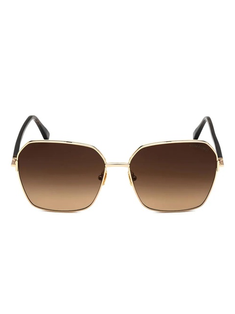 TOM FORD Eyewear Claudia square-frame sunglasses - Gold - zdjęcie produktu nr 1