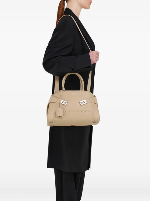 Ferragamo stud-embellished structured tote bag - Neutrals - zdjęcie produktu nr 1