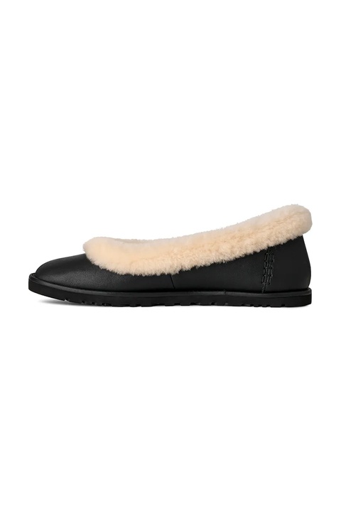 UGG baleriny skórzane Zora Leather Ballet Flat kolor czarny 1178450.BLK - zdjęcie produktu nr 1