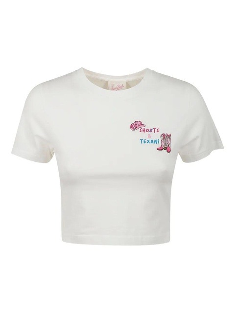 MC2 Saint Barth cropped T-shirt - White - zdjęcie produktu nr 1