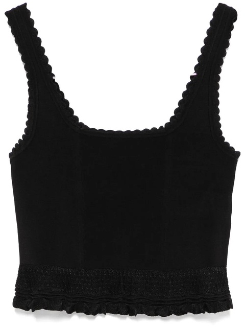 SANDRO scalloped tank top - Black - zdjęcie produktu nr 1