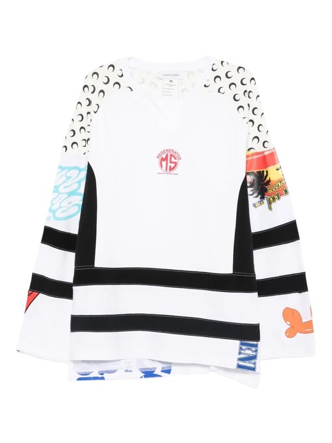 Marine Serre Regenerated graphic-print hockey jersey - White - zdjęcie produktu nr 1