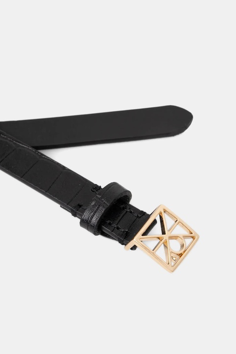 Calvin Klein pasek skórzany damski kolor czarny LV04F7053G - zdjęcie produktu nr 1