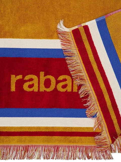 Rabanne striped cotton scarf - Orange - zdjęcie produktu nr 1