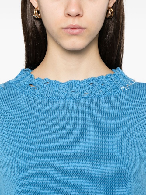Marni dishevelled cotton sweater - Blue - zdjęcie produktu nr 2