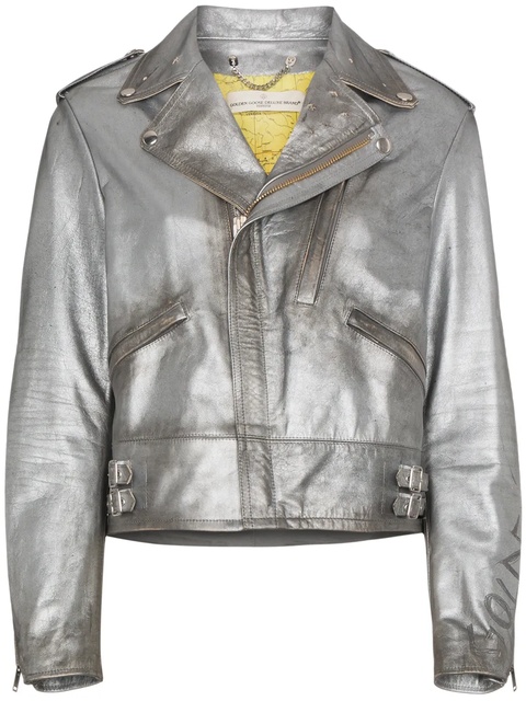 Golden Goose Chiodo biker jacket - Metallic - zdjęcie produktu nr 1