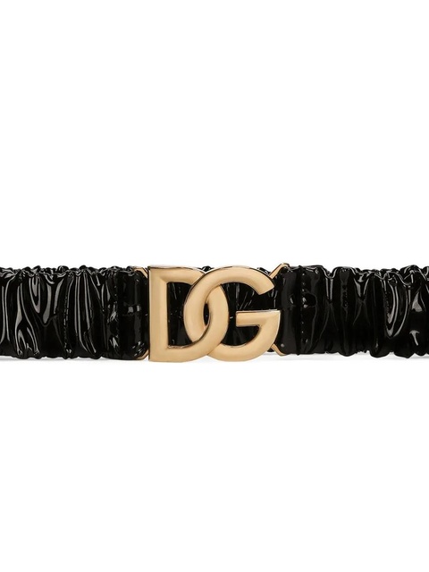 Dolce & Gabbana DG-logo patent leather belt - Black - zdjęcie produktu nr 2
