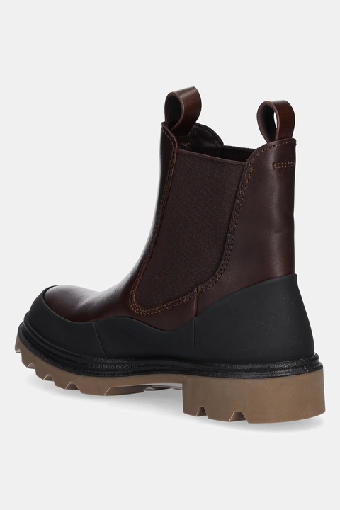 Ecco sztyblety skórzane Grainer Chelsea damskie kolor brązowy na platformie 214793-55275 - zdjęcie produktu nr 1