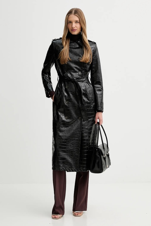 Elisabetta Franchi płaszcz kolor czarny SP00358E2 - zdjęcie produktu nr 1