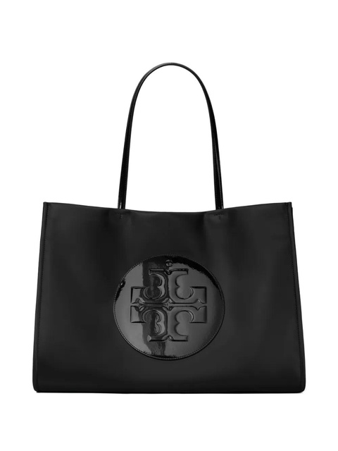 Tory Burch large Ella Patent logo-embossed tote bag - Black - zdjęcie produktu nr 1