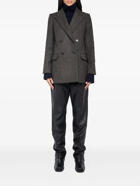 Zadig&Voltaire herringbone double-breasted coat - Brown - zdjęcie produktu nr 1