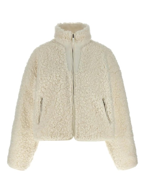 ENTIRE STUDIOS teddy-texture zip-front jacket - White - zdjęcie produktu nr 1