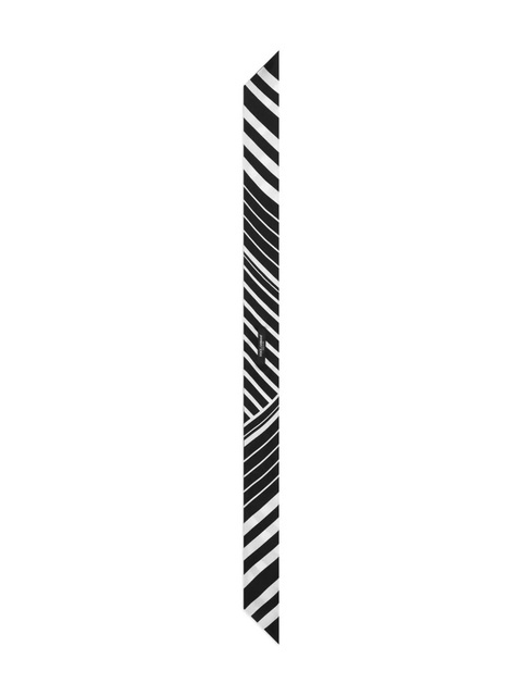 Dolce & Gabbana striped silk headscarf - Black - zdjęcie produktu nr 2