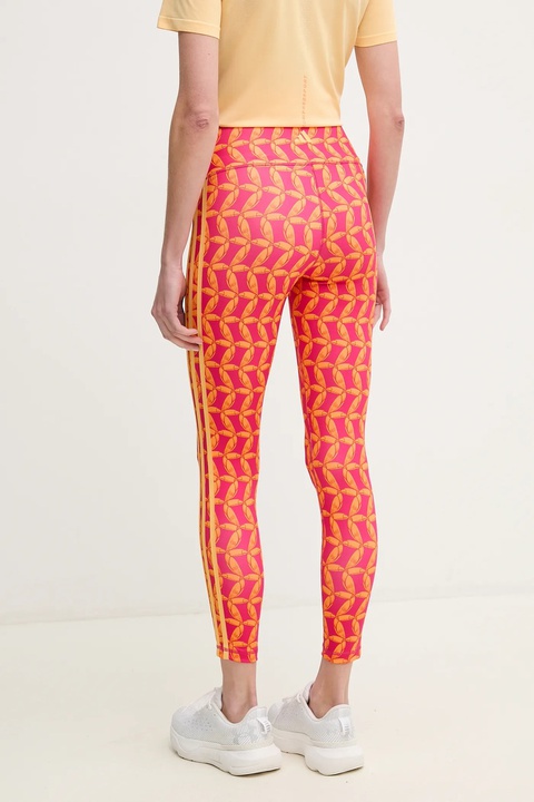 adidas Performance legginsy treningowe x Farm Rio kolor pomarańczowy wzorzyste JD6311 - zdjęcie produktu nr 2