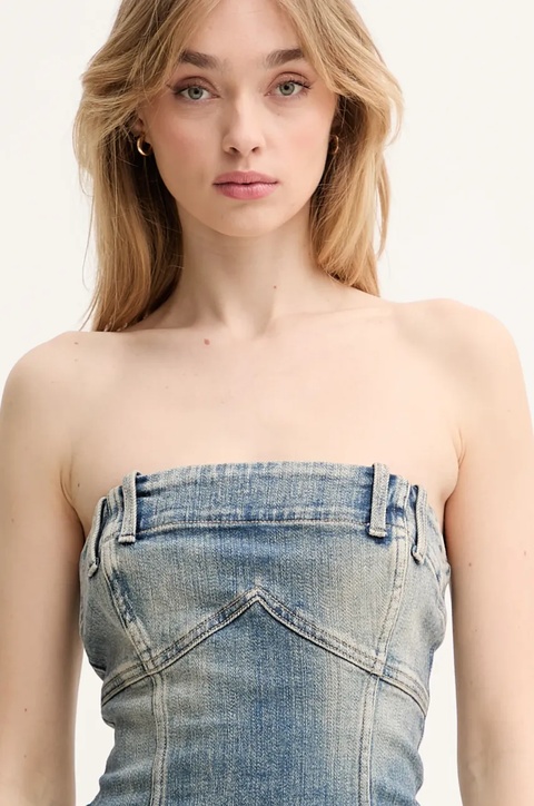 Miss Sixty sukienka jeansowa kolor niebieski mini dopasowana 6S1DJ57700 - zdjęcie produktu nr 2