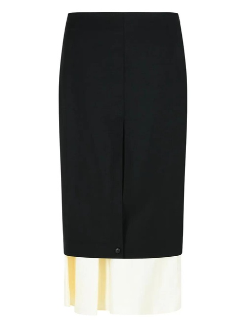 Róhe layered-hem midi skirt - Black - zdjęcie produktu nr 1